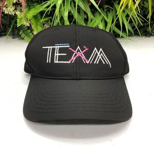 Big Accessories Team Hat Cap Strap Back Mens One Size Black Mesh Breathable